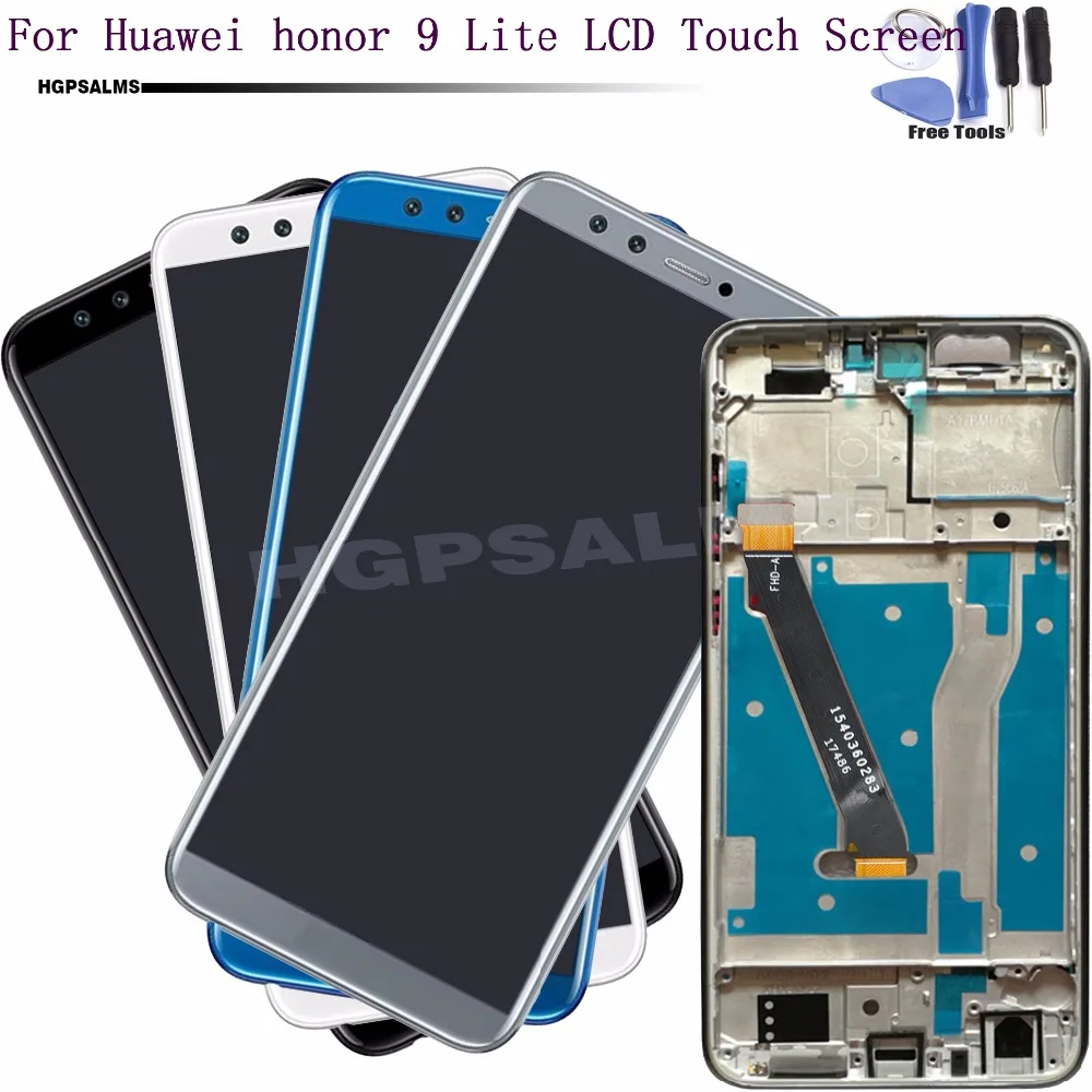 Для huawei honor 9 Lite ЖК дисплей сенсорный экран дигитайзер стекло в сборе с рамкой +