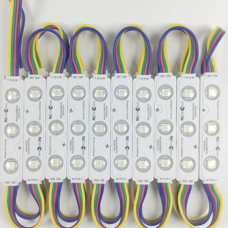 1000pcs 1.5W DC12V 5050 RGB LED Module waterproof IP65 Injection modules Sign for Shop banner wholesale | Лампы и освещение