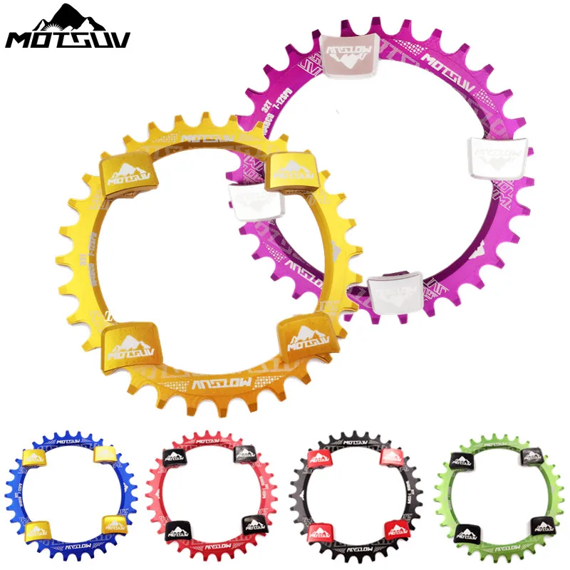 Oval Redondo 32 T 34 36 38 plato Estrecho Ancho MTB Bicicleta de Una Sola velocdad Con B|38 t|34 t36 t |