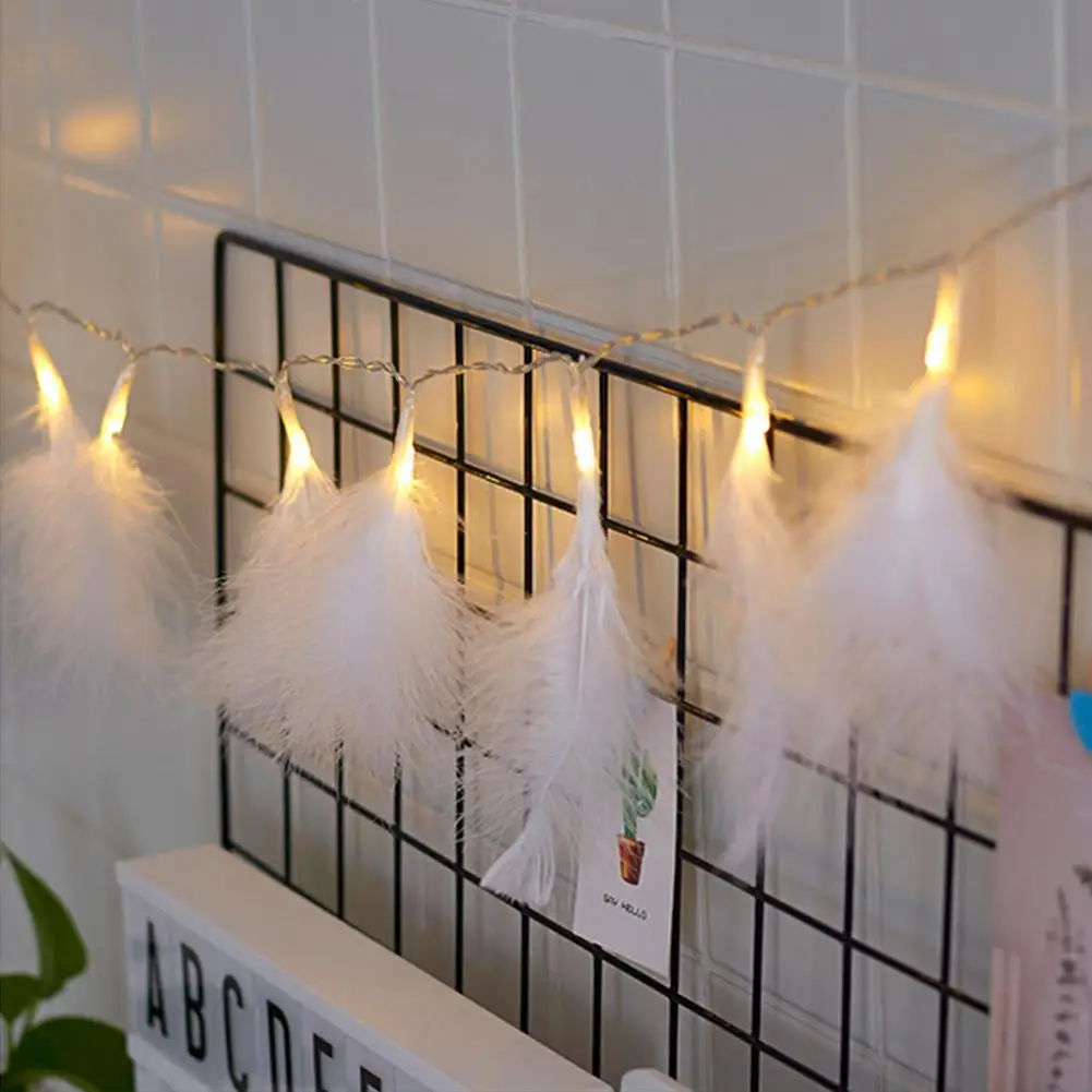

Adeeing 1.2M 10LEDs Feather String Light Night Light for Christmas Festivals Weddings Decoration