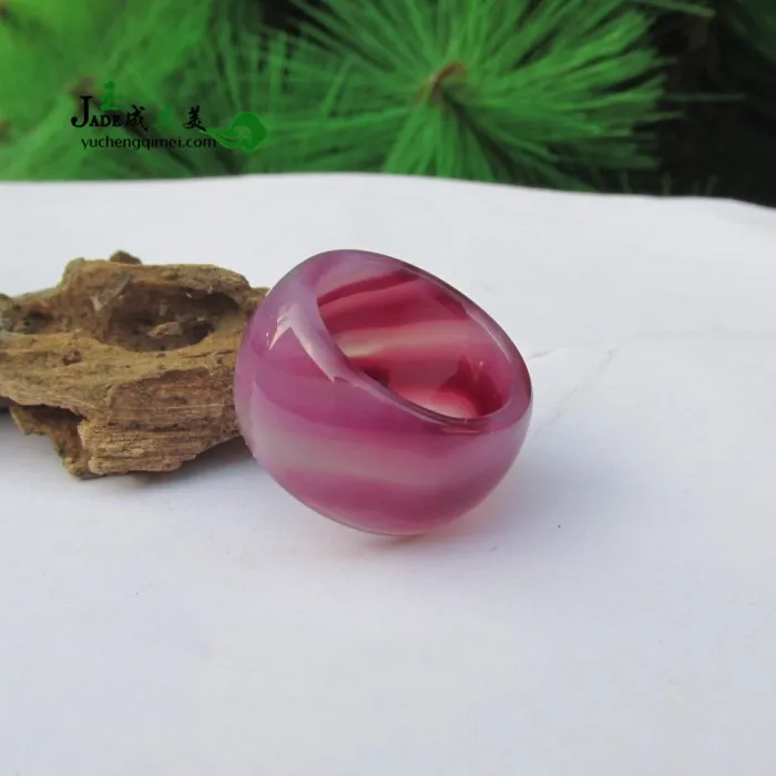 19 7 натуральное ледяное кольцо Топ Фиолетовый Цвет Халцедон Агат Нефритовое