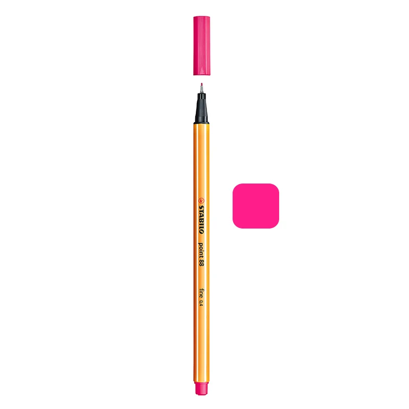 1 шт. Stabilo Point 88 Fineliner 0,4 мм фломастер Профессиональный маркер для рисования лайнер иллюстрация эскизная ручка дизайн - Цвет: pink