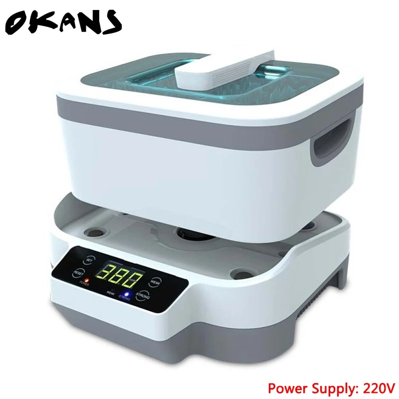 Бытовой ультразвуковой очиститель 1 2л для ювелирных часов и очков KM 1200|Детали