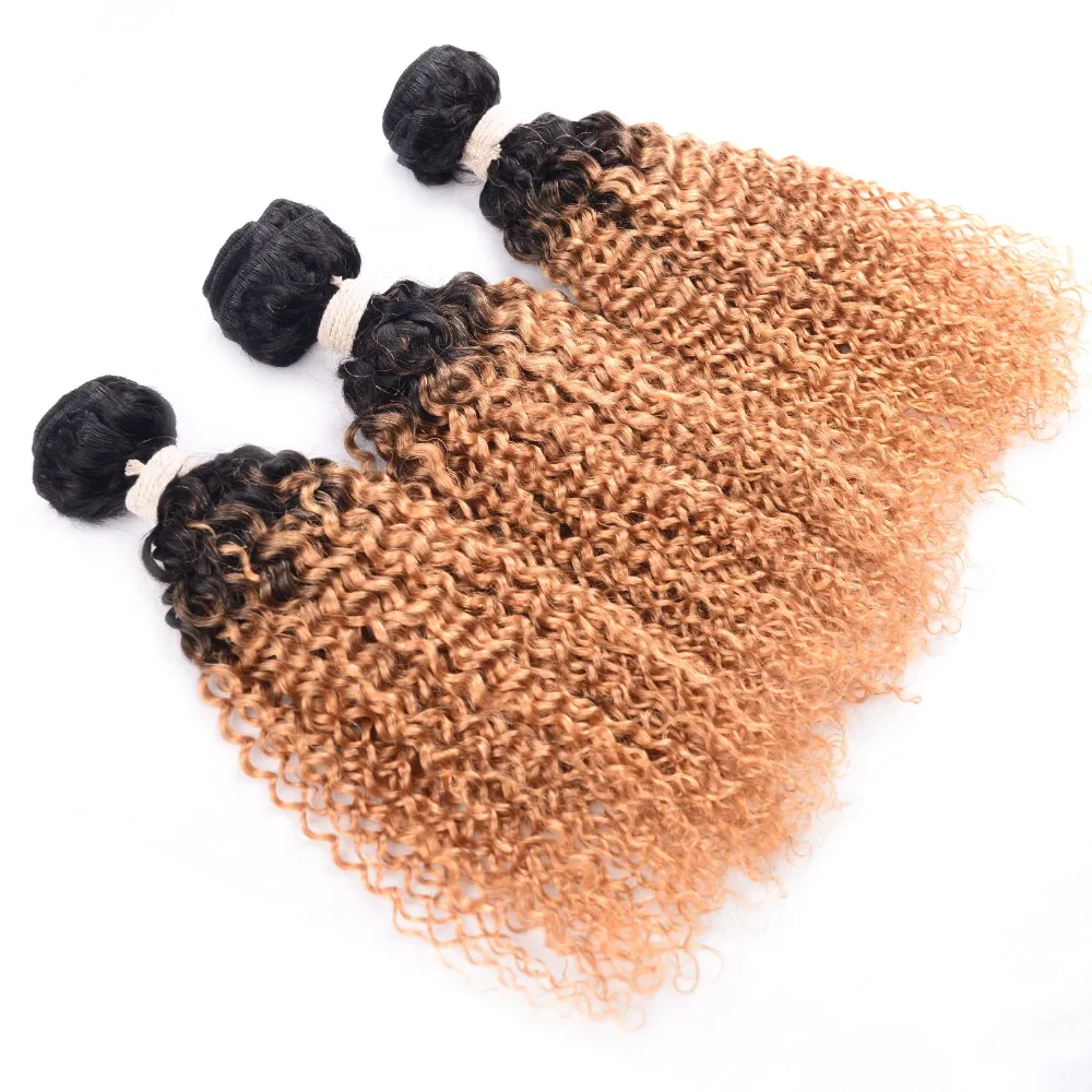 Странный вьющиеся волосы по LADYSTAR реальных человеческих волос плетение Ombre Цвет