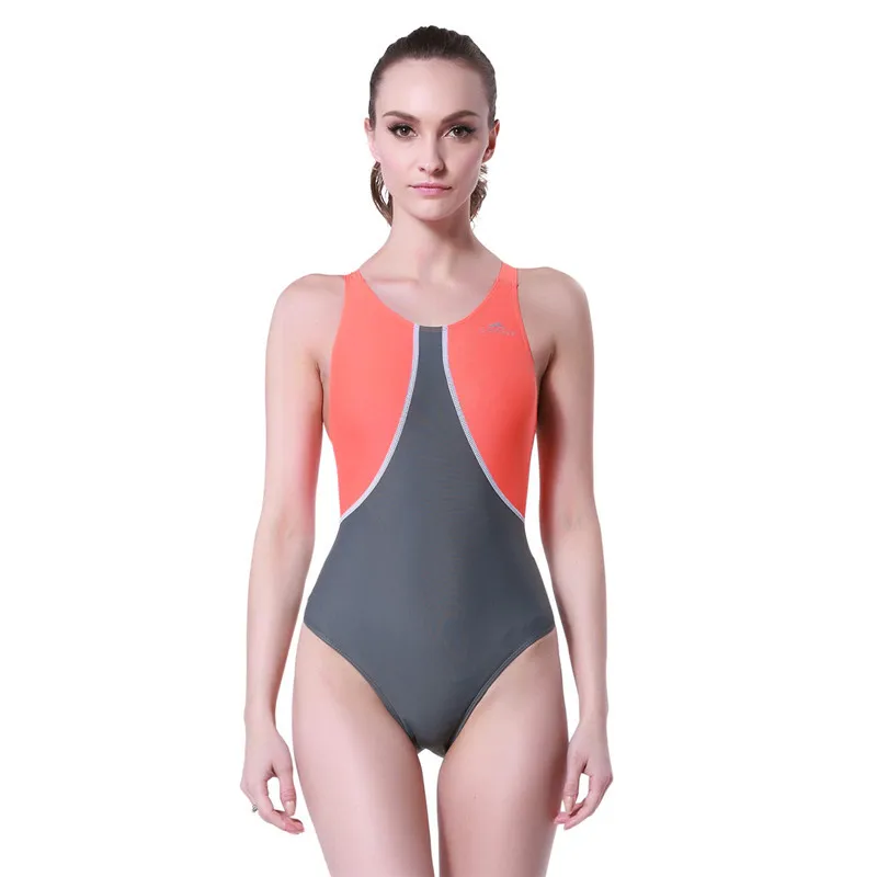 

SBART new one piece competition training swimsuit waterproof chlorine resistant women's swimwear bathing suit PLUS size