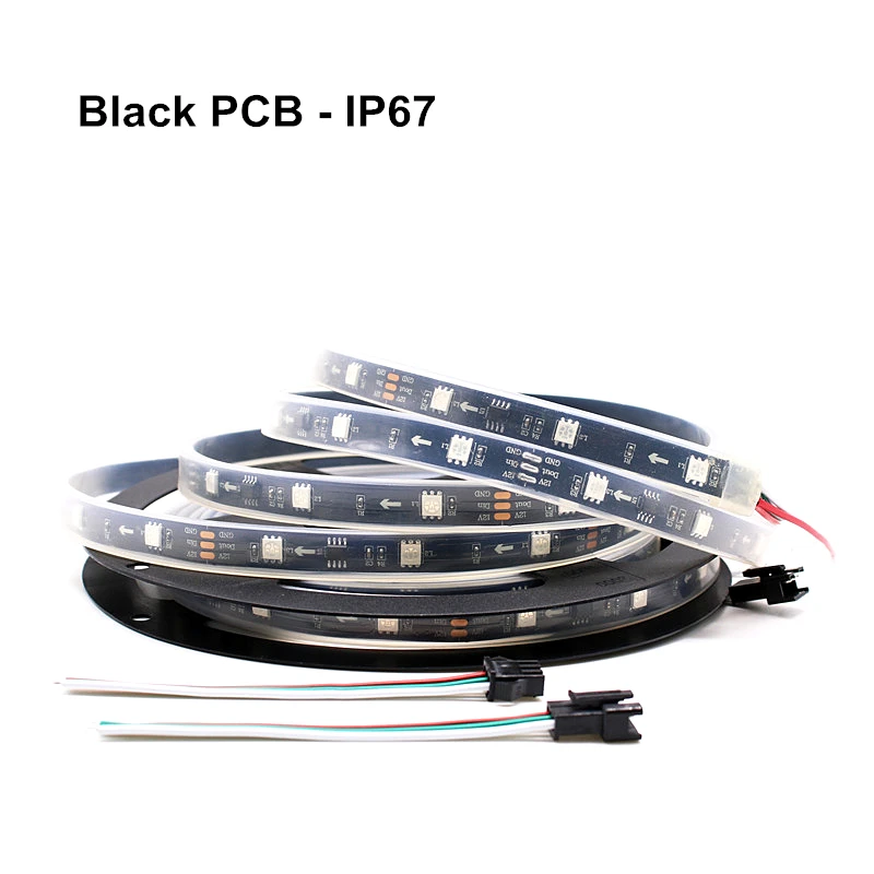 WS2811 5050 SMD RGB лента 12 В программируемая Адресуемая 30 светодиодов/м Светодиодная