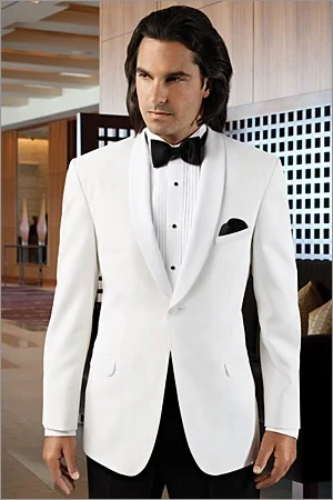 Elegant Swan White Men's Suit Hot Sale 2020 Wedding New Lang Dress Prom Party Best Set 3 Piece | Мужская одежда