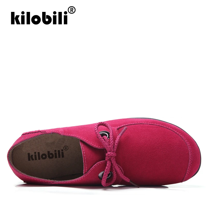 Kilobili/2019 г. Весенние женские туфли оксфорды на плоской подошве замшевые лодочки со