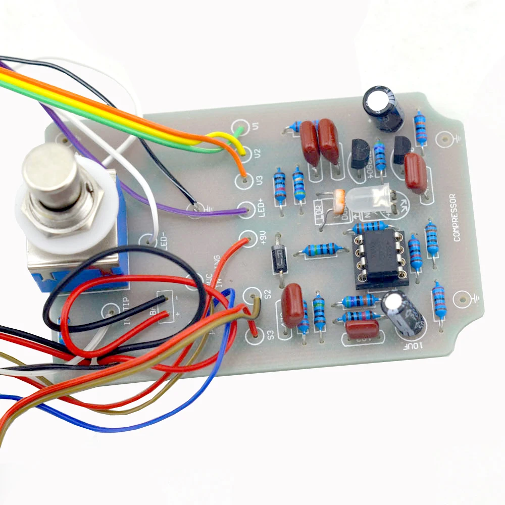 DIY компрессор гитарный эффект педали наборы с красным 1590B True Bypass Бесплатная