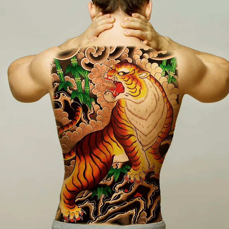 

Waterproof Temporary Tattoo Sticker cool Tribal totem fake flash tatoo tatouage Stickers back tattoo for girl women men body art