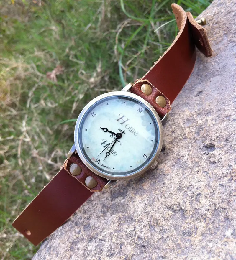 2015 New Original Watches Handmade Cow Leather Retro Unisex | Наручные часы