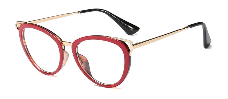 Red Leopard SHAUNA, модные разноцветные оправы для очков кошачий глаз, женские ретро очки для близорукости - Цвет оправы: Red Leopard