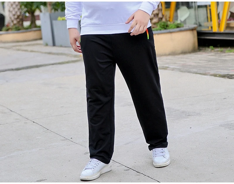 Осенние мужские спортивные штаны размера плюс, большие 6XL, 7XL, 8XL, 9XL, зимние мужские спортивные штаны, Стрейчевые штаны с эластичной резинкой на талии, простые прямые брюки