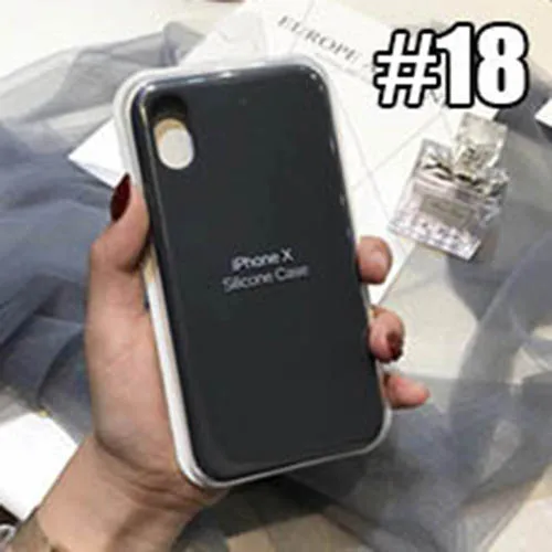32 цвета жидкий силиконовый чехол для телефона для Apple X/XS Max XR популярный яркий выразительный чехол для iPhone 6 6s plus 7 8 plus - Цвет: 18