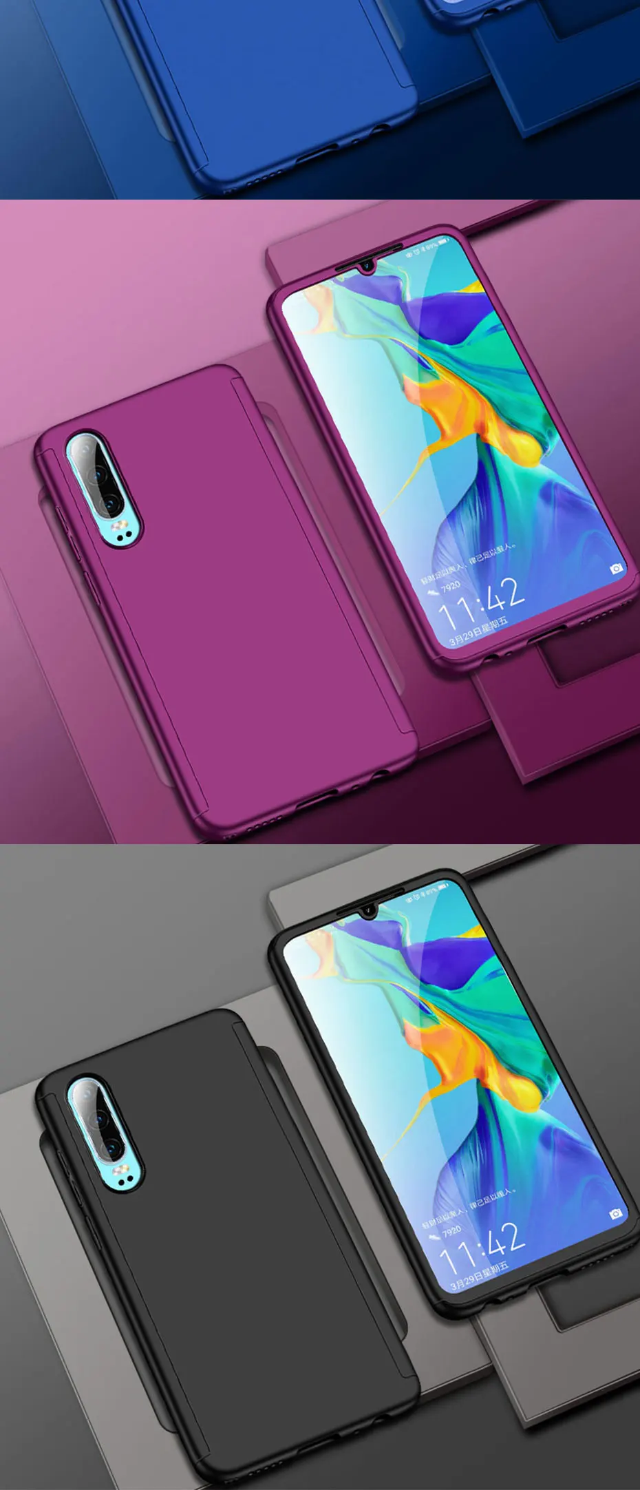 360 полный защитный чехол для телефона для Samsung Galaxy A70 A40 A50 A60 A30 A20E A10 M30 M20 M10 A5 A7 A6 A8 A9 A3 чехол