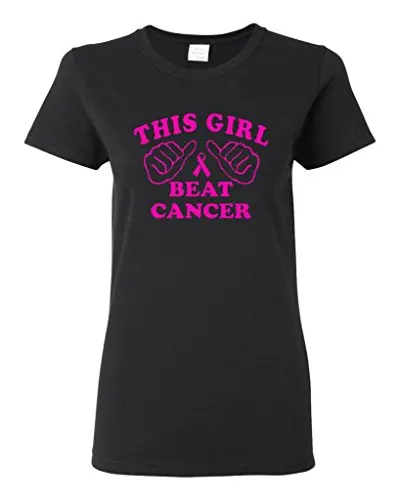 Дамы Девушка Победить Рак Survivor Футболка Tee | Женская одежда