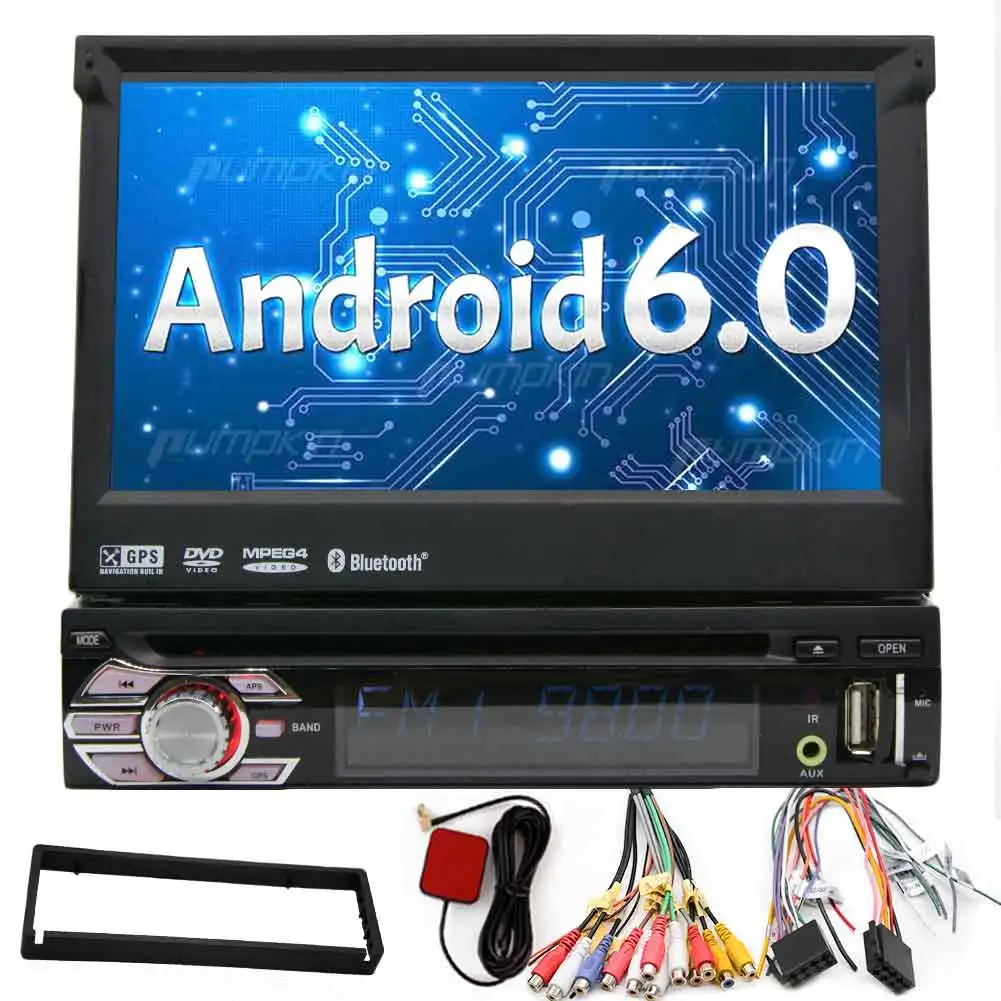 Автомобильный DVD-плеер 1 Din с GPS емкостным сенсорным экраном 7 дюймов автомобильная