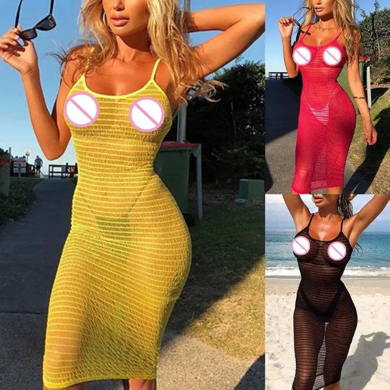 1 комплект женское летнее платье на бретельках длиной до колена зауженное