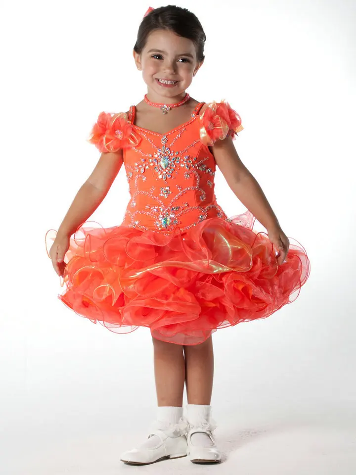 Маленькие девочки театрализованное платья с оборками бальное платье кепка