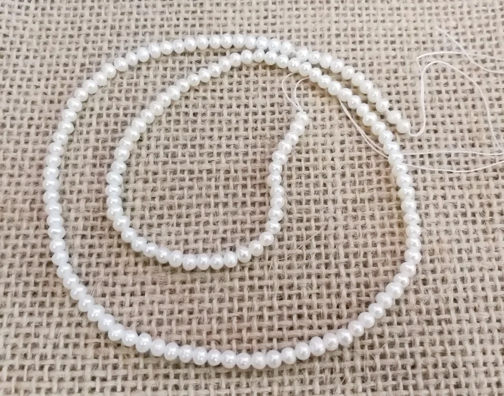 Genuine pearl 2.8mm - 3.2mm white freshwater loose beads DIY gift one strands Hole Approx 1mm 37CM 15'' | Украшения и
