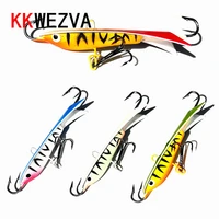 kkwezva new 4pcslot 60mm 9 3g ice jig for winter fishing lure ice fishing hard bait pesca tackle isca artificial bait