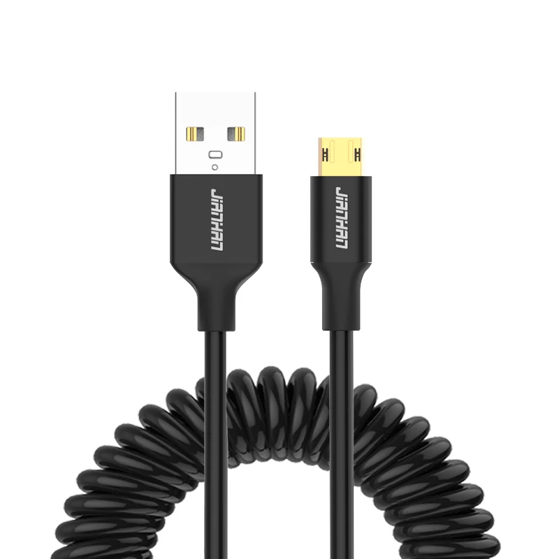 Black Micro usb кабель Весна Реверсивный USB зарядное устройство 2.1A Гибкая Быстрая зарядка Micro для samsung Xiaomi huawei Android мобильный телефон - Цвет: Black