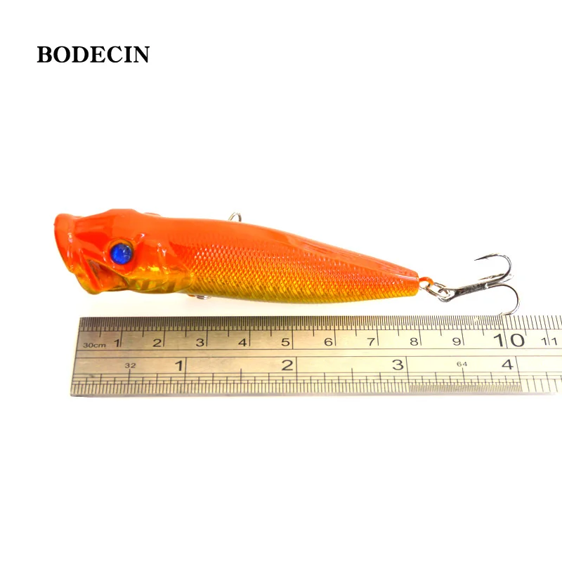 1 шт. приманка для рыбалки твердый воблер попер Topwater 3D глаза искусственная