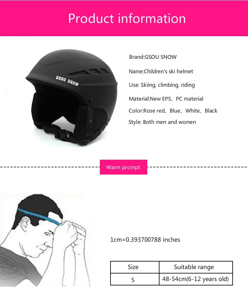 

Outdoor sports ski ski helmet earmuffs thickened children helmet