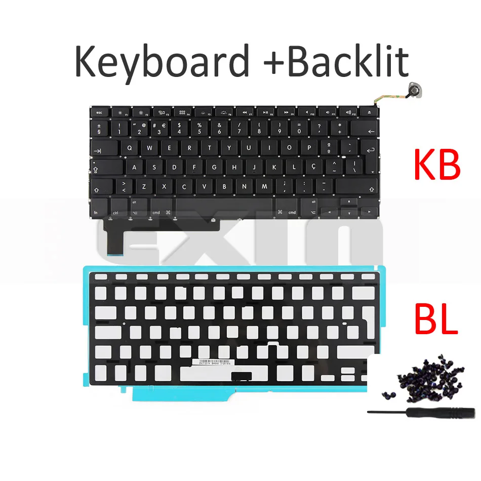 Новый ноутбук A1286 клавиатура с португальской раскладкой для Macbook Pro 15 ''A1286 Portugual