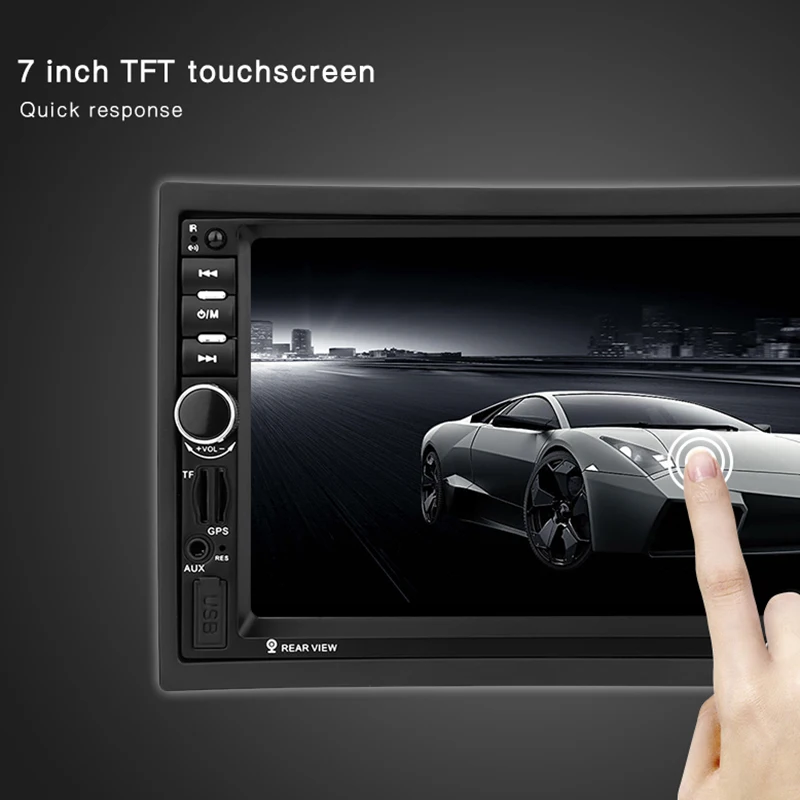 7021G 7 inch 2 Din Car TFT MP5 Bluetooth Multimedia Player With GPS+Southeast Asia Map FM Stereo Radio Video | Автомобили и