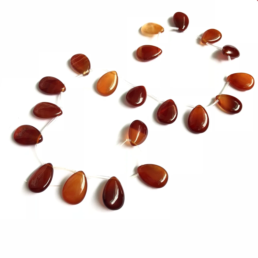 

Wholesale 1str Natural Red Carnelian Beads Red Agate 10x14mm,14x20mm Pear Drop Gem Loose Beads For Jewelry Making,15.5"