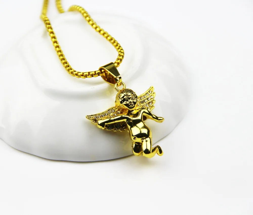 Модные ювелирные изделия разложите крылья и очарование микро Ангел кусок