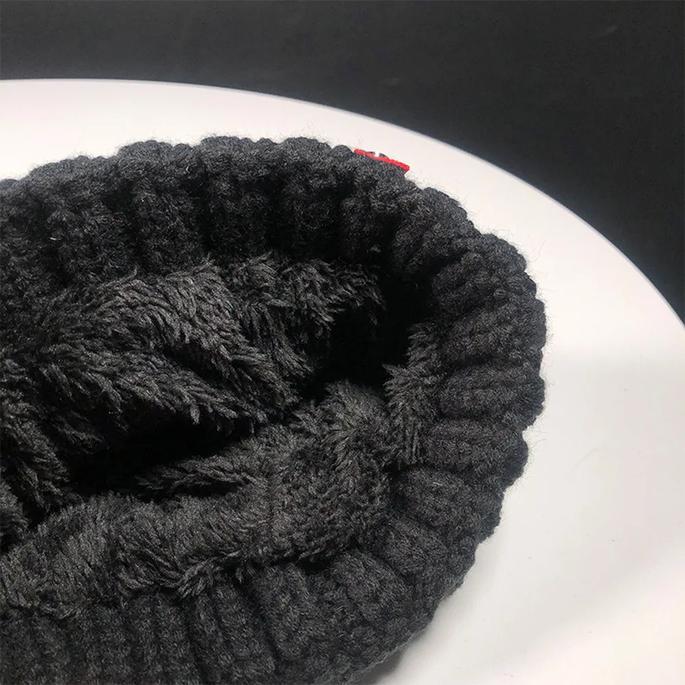 Женская шапка бини, кашемировая шапка с рогами, шапка Skully, модная, теплая, толстая, мягкая, тянущаяся, с косичками, вязаные, громоздкие, зимние шапки бини, лыжная шапка 15