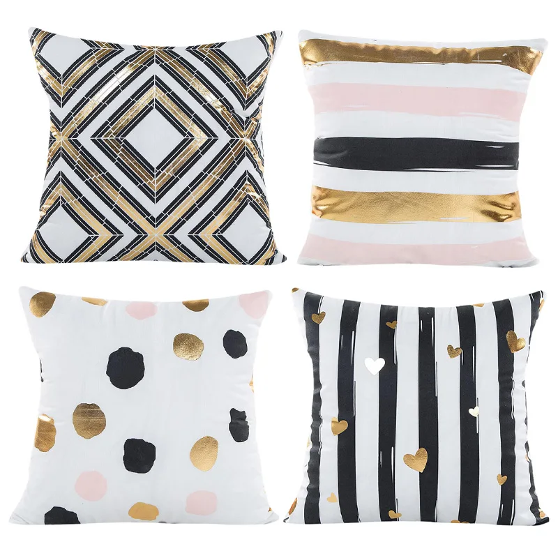 4 шт. наволочка геометрический простой английский алфавит принт персиковая замша
