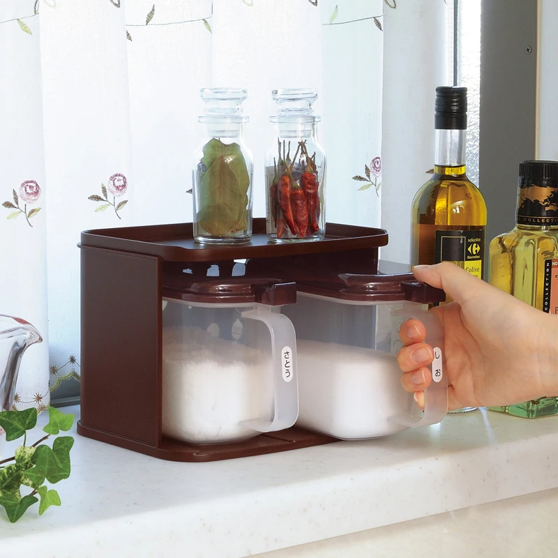 Большой Ёмкость пластиковая банка для приправ Кухня ящик хранения приправа