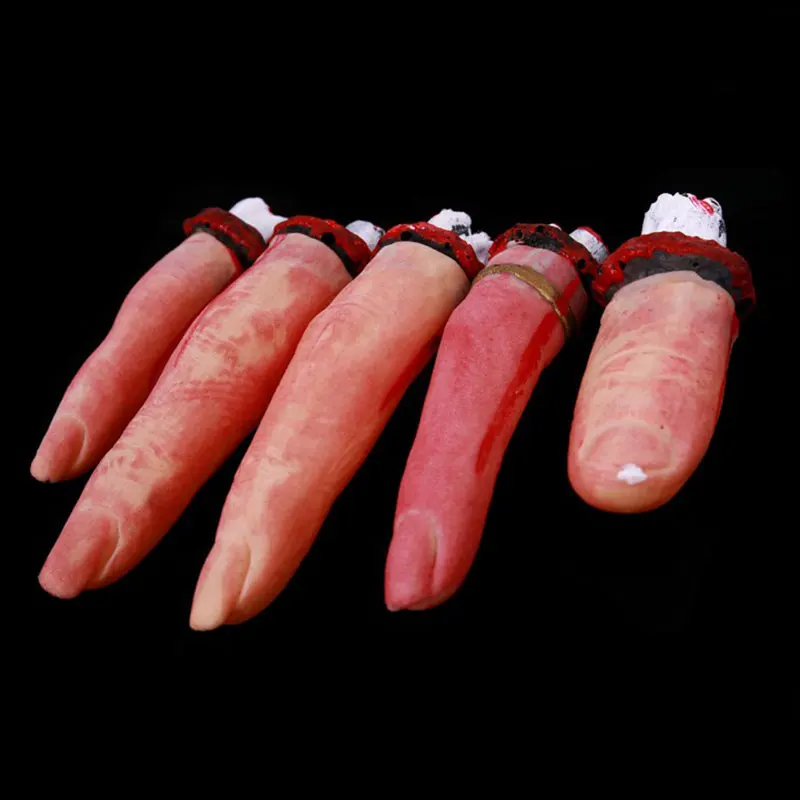 5 шт. одна рука ужасные отрубленные пальцы Хэллоуин опора части для тела