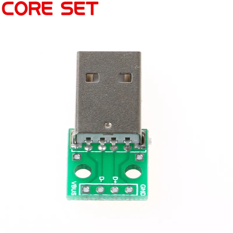 5 шт. тип A USB штекер для DIP 2 54 мм PCB плата питания DIY адаптер конвертер Модуль 4 pin