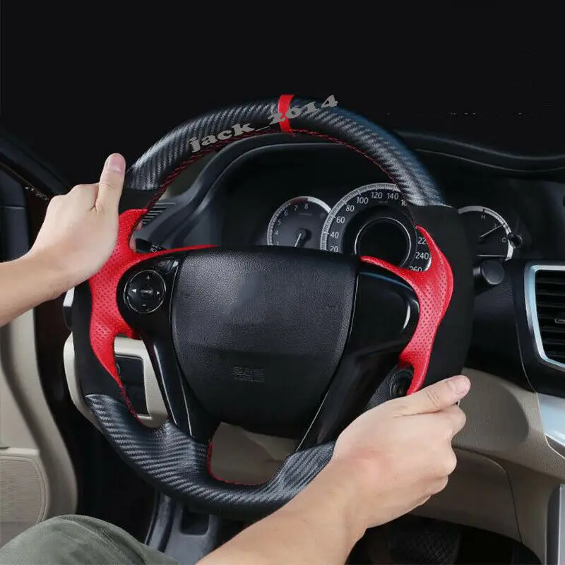 Кожаный тюнинг спортивный руль Обложка подходит для Honda Accord