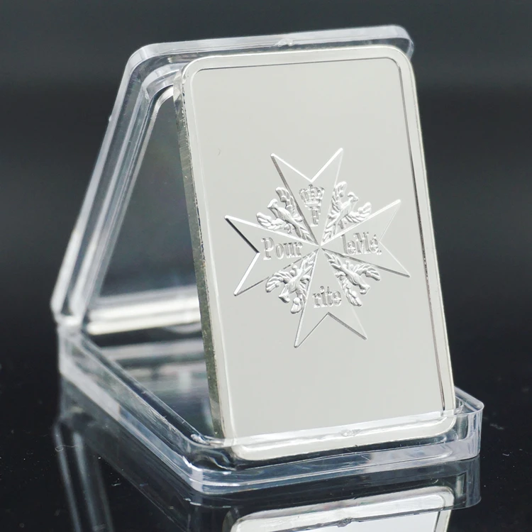 1 унция 100 мельницы. Серебряное покрытие 999 пробы DER ROTE BARON Bullion Bar Реплика Red Baron