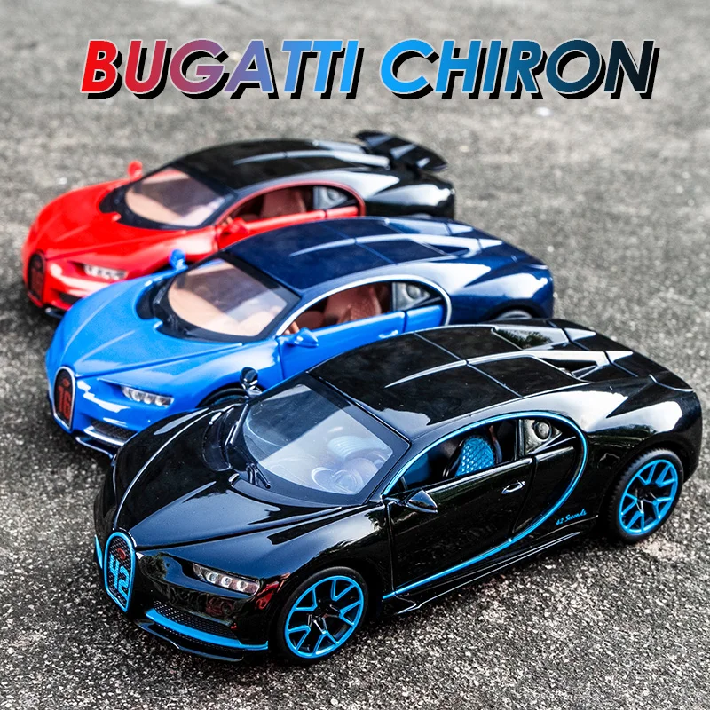 KIDAMI игрушечный автомобиль из 1:32 сплава Bugatti Chiron звуковой светильник коллекция