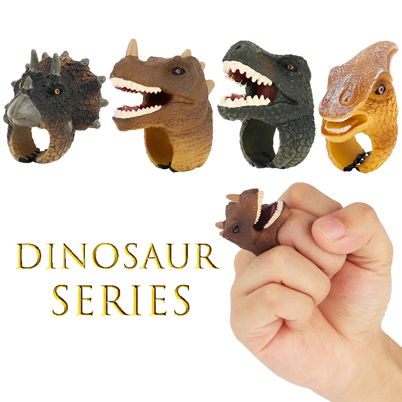 Набор пальцев для стайлинга животных 3 шт. игрушки динозавров прекрасное 3D кольцо