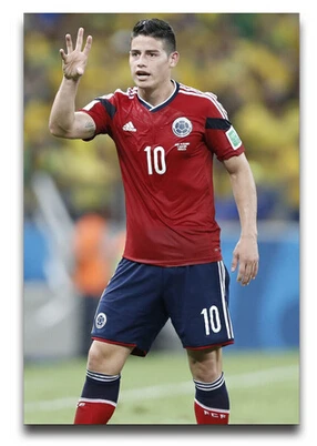 Обои джеймса родригес Горячей игрока в 2014 Ретро поли клей плакат Современный HD