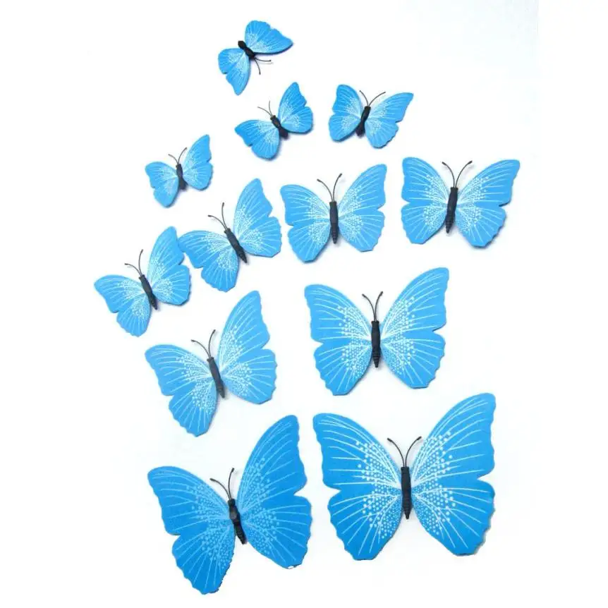 Наклейки на стену с 3d бабочкой креативные летающие наклейки 12x магнитом