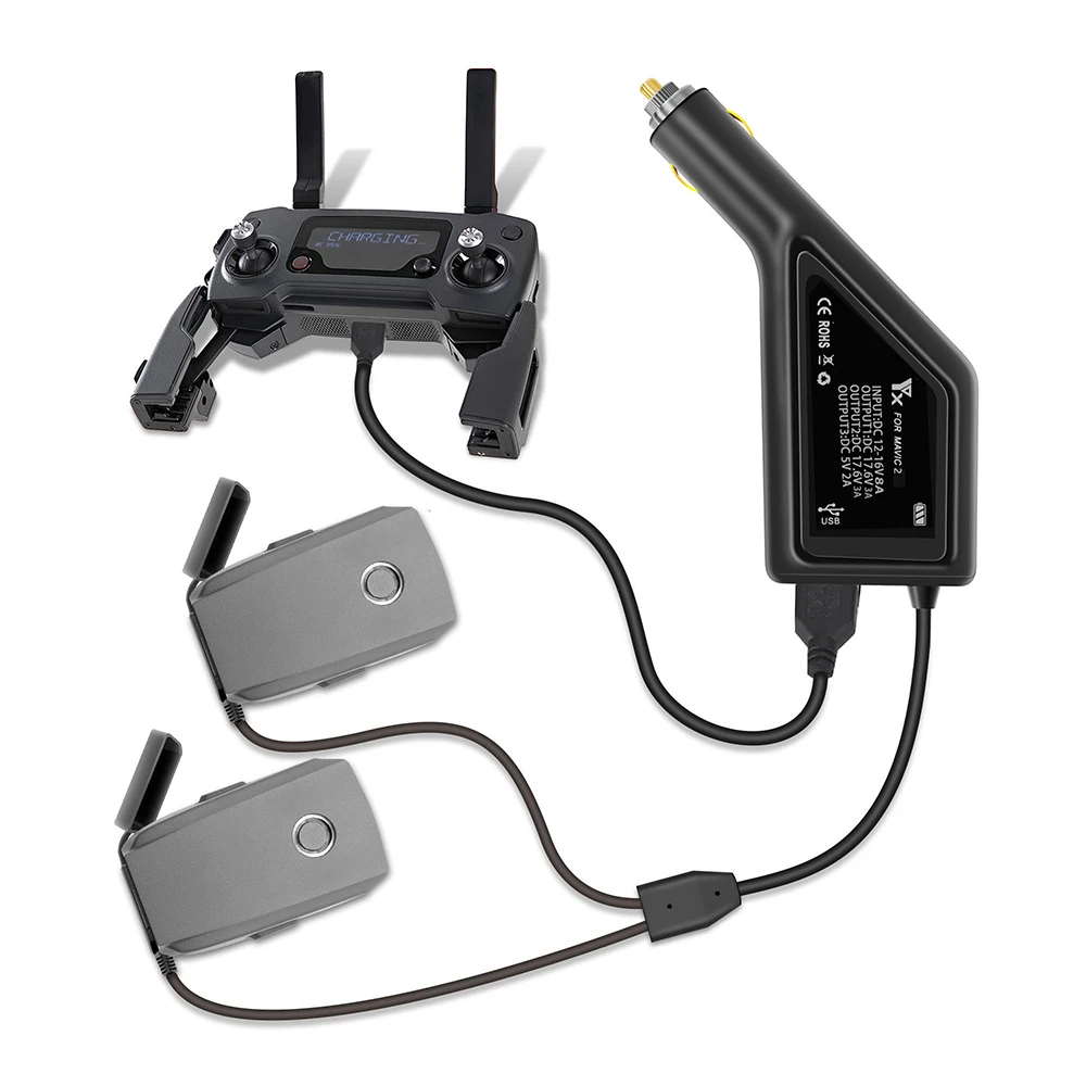 Автомобильное зарядное устройство 3 в 1 для DJI Mavic 2 Pro Zoom Flight Battery дистанционное