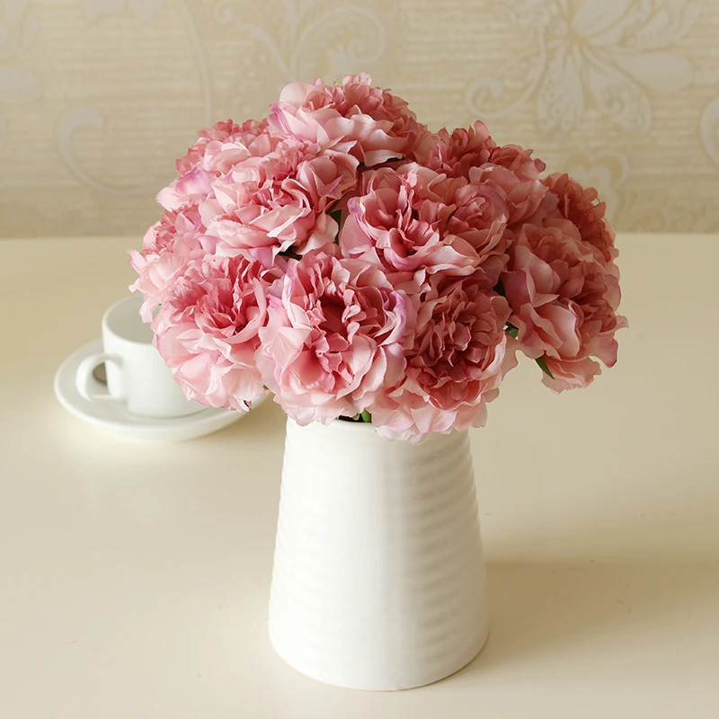 Весеннее украшение 1 штука искусственный цветок пиона ткань шелковые цветы для