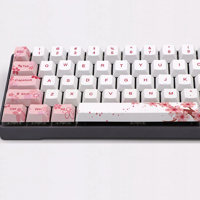 129 ключ вишневый цвет Горячая Сублимация механическая клавиатура Keycap PBT