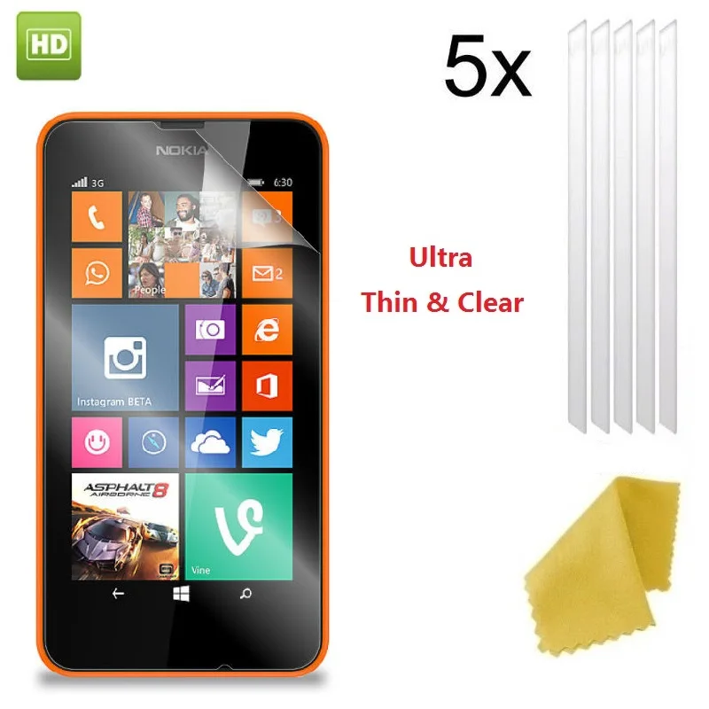 5-кратная пленка для ЖК-экрана с защитой от царапин Nokia 6 5 3 Lumia 930 925 830 730 640 630 625 550 535