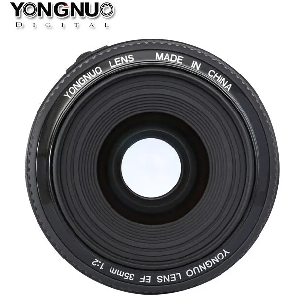 Объектив YONGNUO YN 35 мм F2 для камеры Nikon Canon EOS объективы AF MF широкоугольный объектив