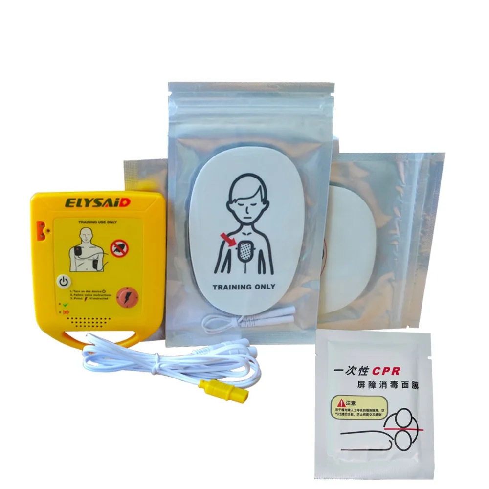 Мини-тренажер AED XFT для первой помощи, Тренировочный Набор для обучения на английском языке+ 1 защитный чехол для лица Cpr