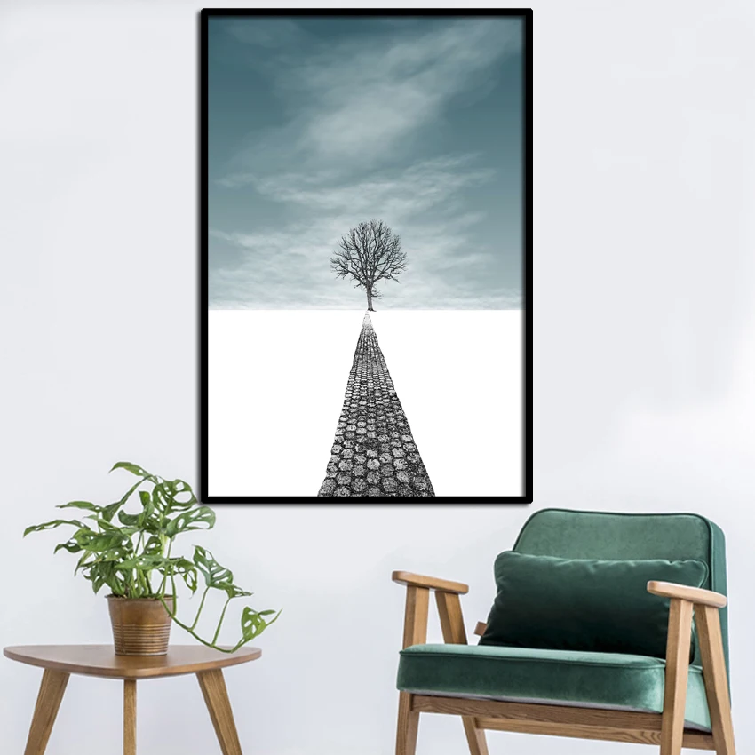 Modular Nordic HD Print Artwork Abstract Trees Poster 3 Pieces Home Decor Modern Canvas painting picture for living room FA668 | Дом и сад